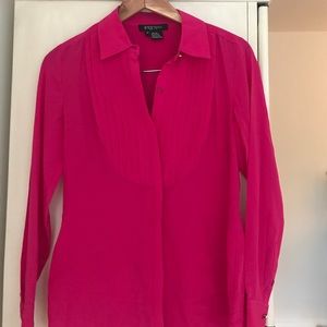 Fuchsia blouse - 100% silk
